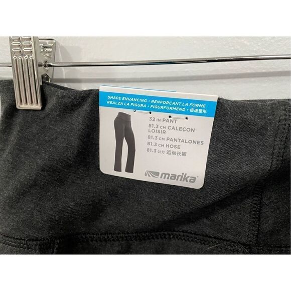 Marika Active Pants Heather Charcoal Ultimate Slimming Yoga Women Small NWT - Picture 6 of 6